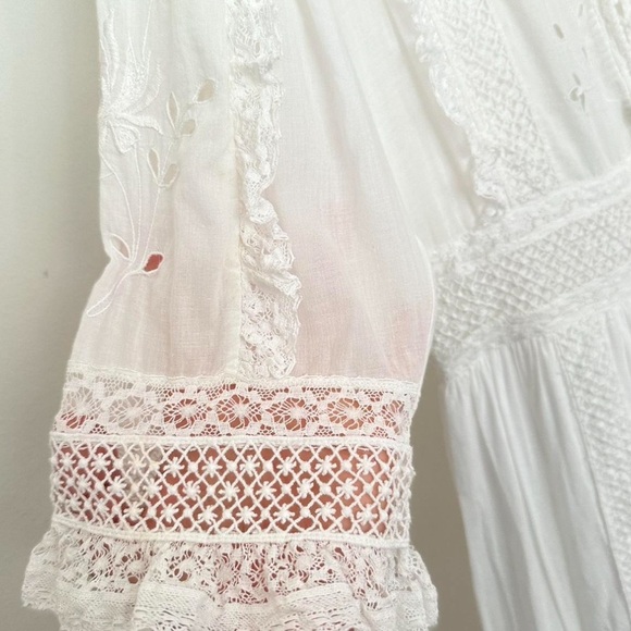 Ulla Johnson Madison Dress Blanc White Eyelet Tiered Ruffle Size 4 - Picture 6 of 10